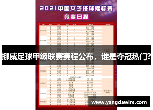 挪威足球甲级联赛赛程公布，谁是夺冠热门？